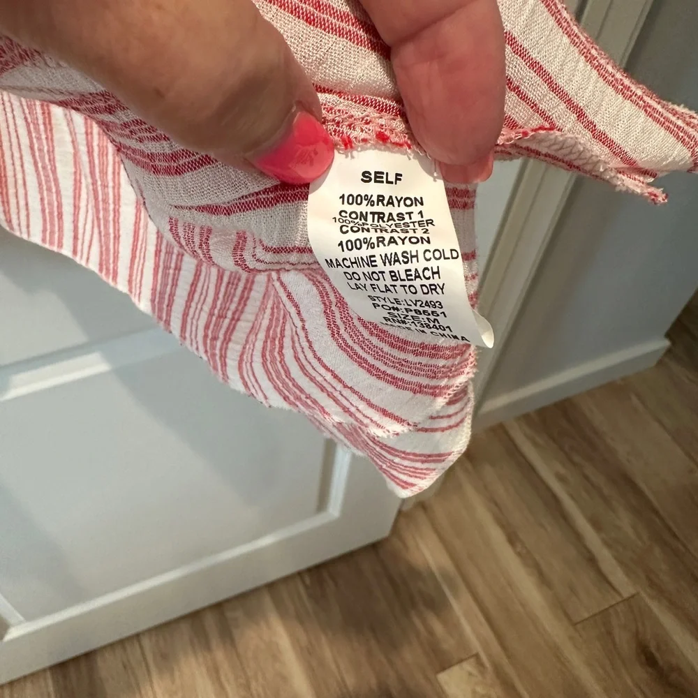 Pink Stripe Floral Kimono - Picture 4 of 7